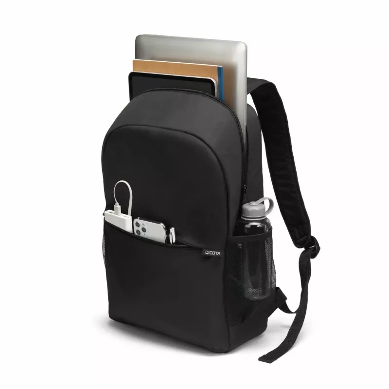 DICOTA Backpack One – σακίδιο notebook 13-16 ιντσών – μαύρο / 300d ανακυκλωμένο PET-πολυεστέρας