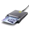 Αναγνώστης καρτών Smart/ID Axagon CRE-SM3T USB-A, επίπεδος, USB 2.0, 1,3 m, μαύρος, 56 g