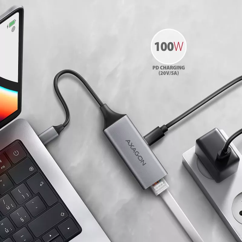 Προσαρμογέας Axagon ADE-TXPD USB-C Gigabit Ethernet με PD 100W