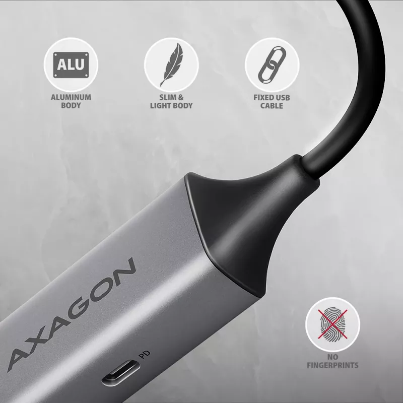 Προσαρμογέας Axagon ADE-TXPD USB-C Gigabit Ethernet με PD 100W