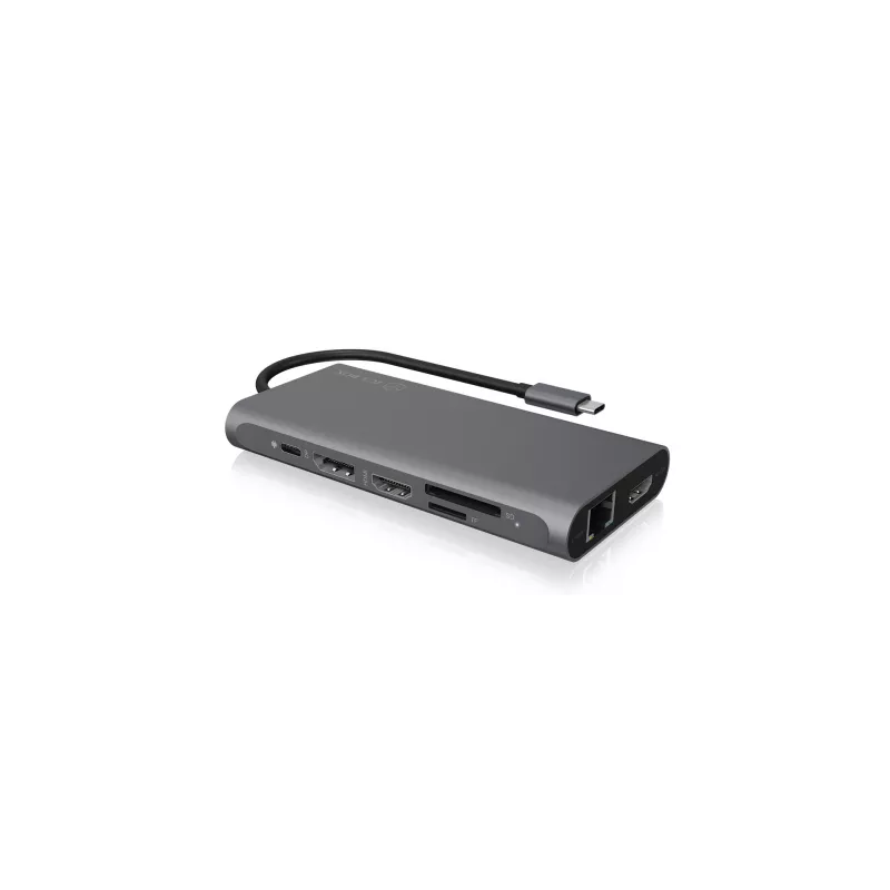 ICY BOX IB-DK4050-CPD ενσύρματο USB 3.2 Gen 1 (3.1 Gen 1) Type-C ανθρακί