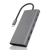 ICY BOX IB-DK4050-CPD ενσύρματο USB 3.2 Gen 1 (3.1 Gen 1) Type-C ανθρακί