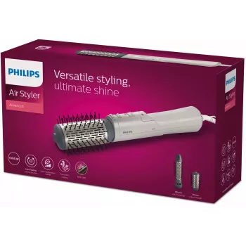 Philips 7000 series BHA710/00 Air styler, βούρτσα θερμού αέρα, Warm, ασημί, 1,8 m, 1000 W, AC