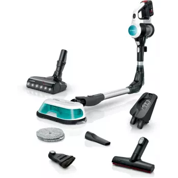 Bosch Unlimited 7 ProHygienic Aqua BCS71HYG1 ασύρματη σκούπα stick 2 σε 1 με σφουγγάρισμα, 18 V, HEPA, χωρίς σακούλα, 0,3 l, λευκή