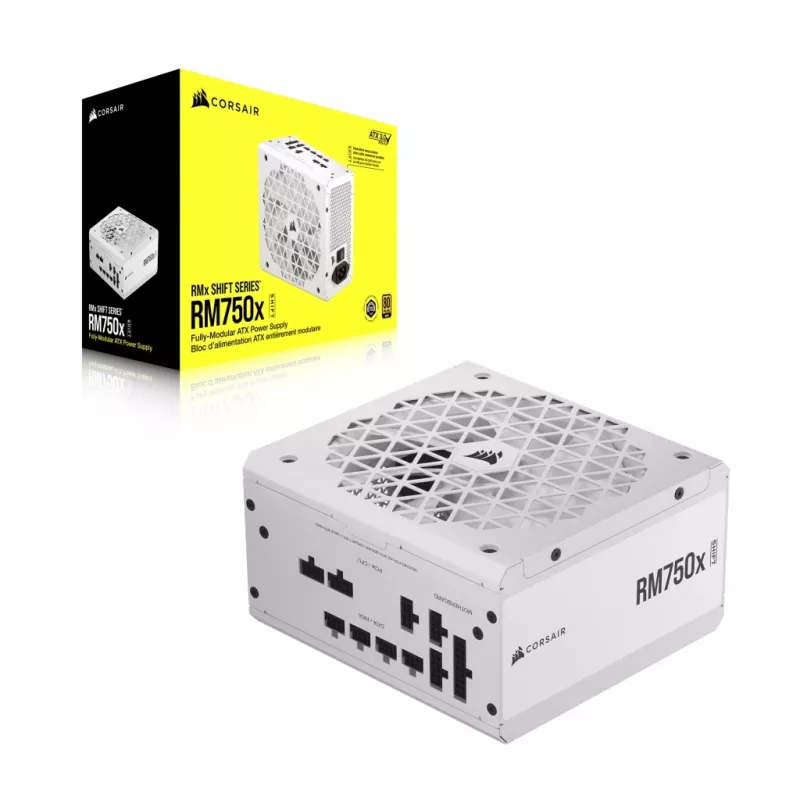 CORSAIR τροφοδοτικό - Rm750x Shift 80 Plus Gold πλήρως modular ATX - λευκό