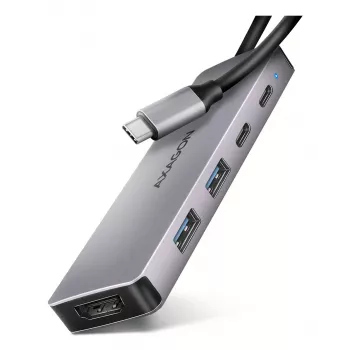 Axagon HMC-5H60 USB 5Gbps Hub, 2x USB-A, 1x USB-C, HDMI 4k/60Hz, PD 100W, καλώδιο USB-C