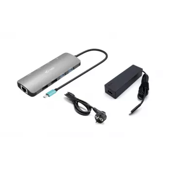i-tec Metal USB-C Nano Σταθμός σύνδεσης 2x Display με PD 100 W + φορτιστής 100W