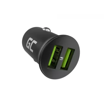 Green Cell GC PowerRide Nano36 CADM-GC-36AA φορτιστής αυτοκινήτου 36 W 6 A, 2 × USB-A, γρήγορη φόρτιση Ultra Charge, 12/24 V, μαύρος