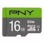 PNY Micro SD Elite 16GB Class 10 UHS-I U1 + προσαρμογέας SD Ανάγνωση 100 MB/s
