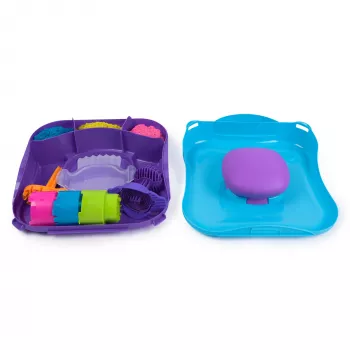 Kinetic Sand, SquishMotion, δώρο για καλάθι Πάσχα, περιέχει 1 lb εύπλαστη άμμο παιχνιδιού, σφραγίδες και 5 εργαλεία, κουτί αποθήκευσης, αισθητηριακό παιχνίδι για παιδιά από 5 ετών