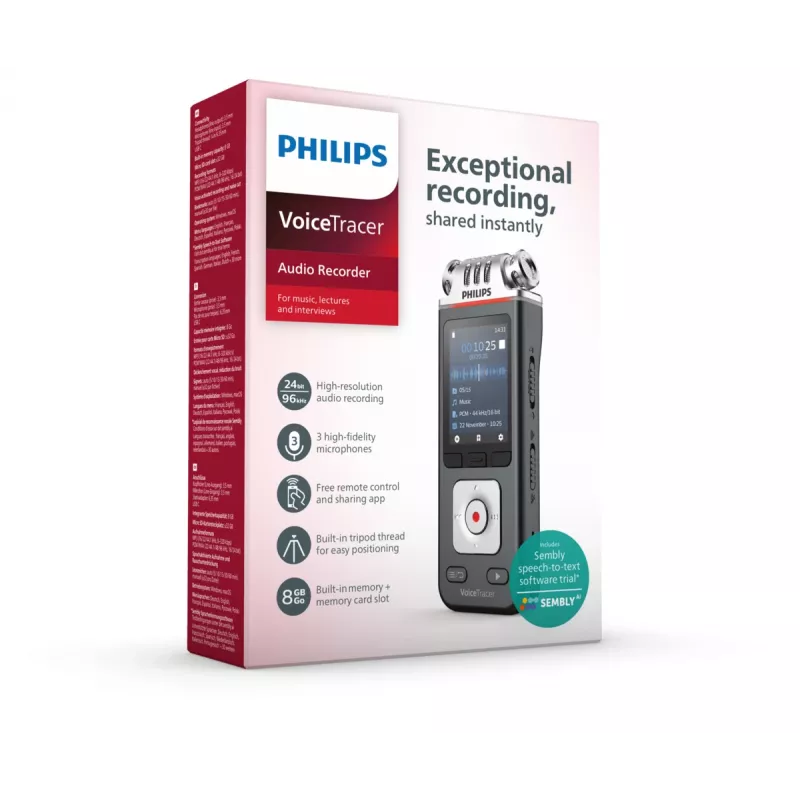 Philips VoiceTracer μαύρο, γκρι