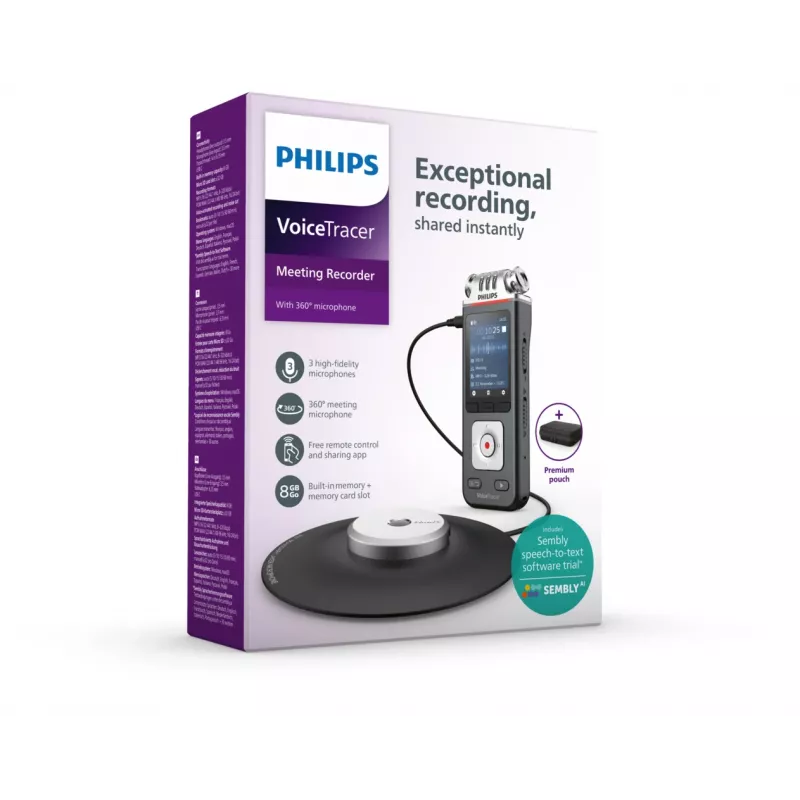 Philips VoiceTracer μαύρο, γκρι