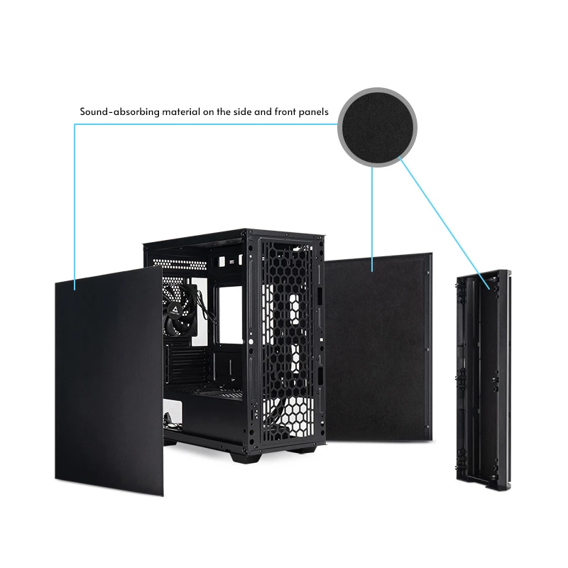 Chieftec AZ-01B-OP Κουτί υπολογιστή Mini Tower Μαύρο