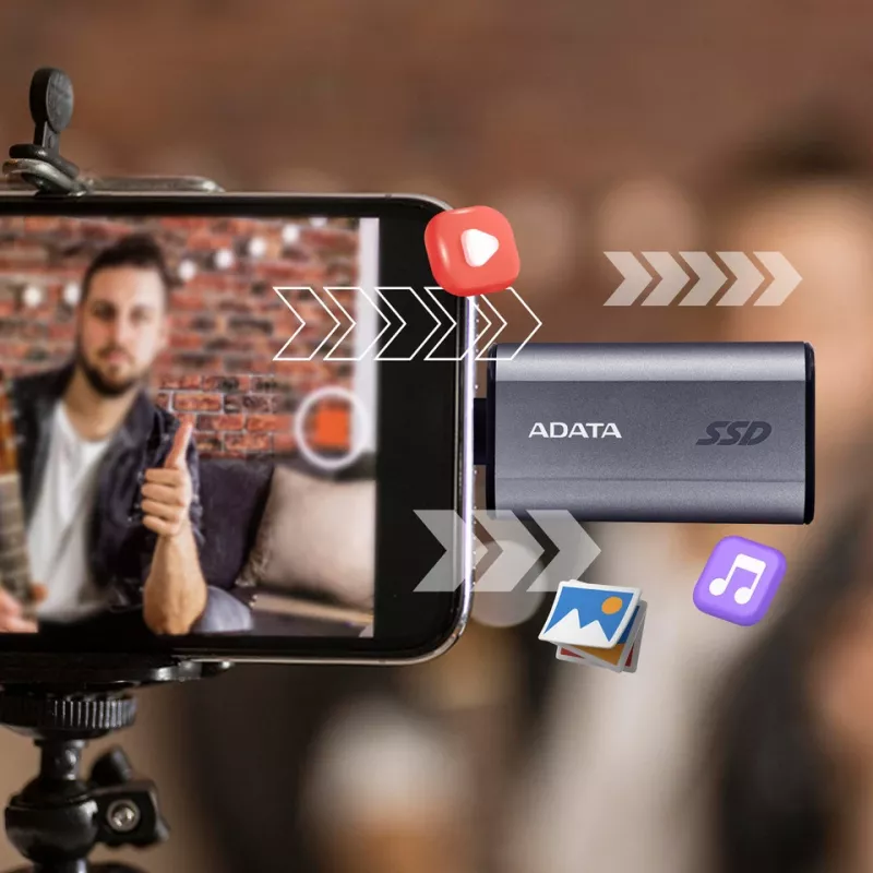 ADATA SC750 2 TB USB Type-C 3.2 Gen 2 (3.1 Gen 2) Γκρι