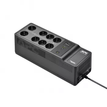 APC Back-UPS, 1050VA/600W Επιδαπέδια/επίτοιχη τοποθέτηση, 230V, 8x πρίζες Schuko CEE 7/3, θύρα USB Type A+C, Αντικαθιστώμενη μπαταρία