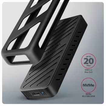 Axagon EEM2-20G USB-C 20Gbps - Θωρακισμένο κουτί M.2 NVMe SSD