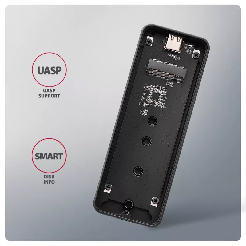 Axagon EEM2-20G USB-C 20Gbps - Θωρακισμένο κουτί M.2 NVMe SSD