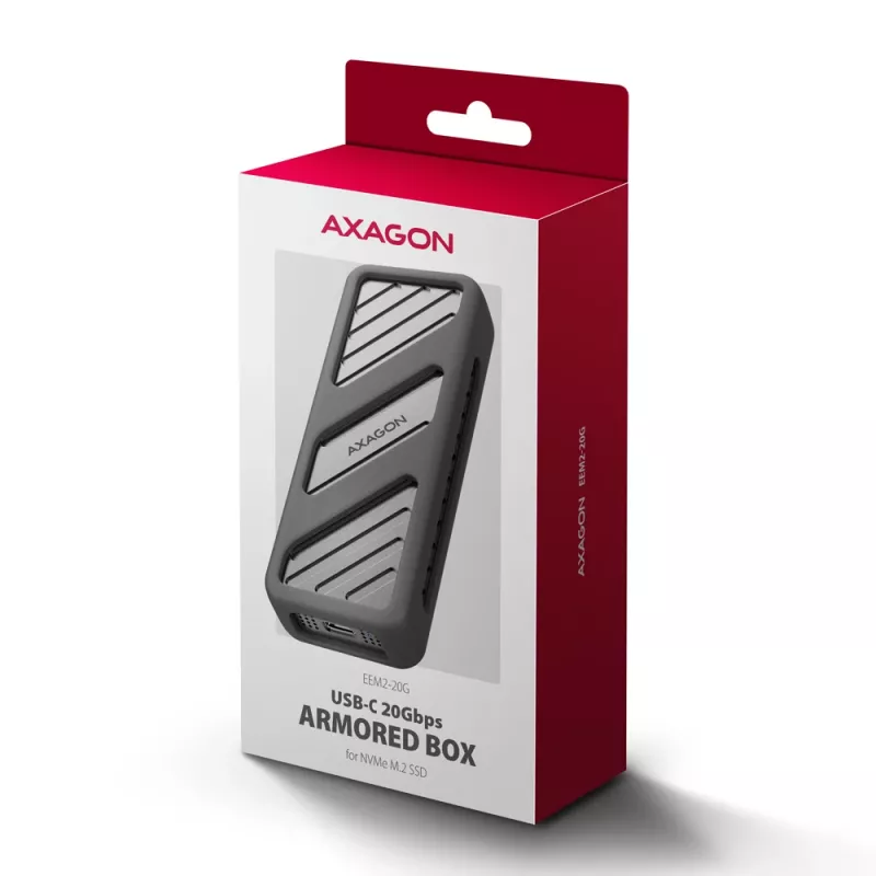 Axagon EEM2-20G USB-C 20Gbps - Θωρακισμένο κουτί M.2 NVMe SSD
