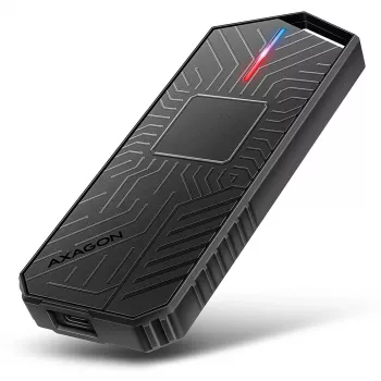 Axagon EEM2-GAM εξωτερική μεταλλική θήκη USB-C 10Gbps για M.2 NVMe & SATA SSD. Χωρίς βίδες
