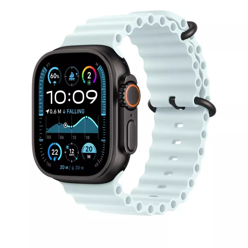 APPLE 49 mm Ice Blue Ocean Band επέκταση – Black Titanium Finish