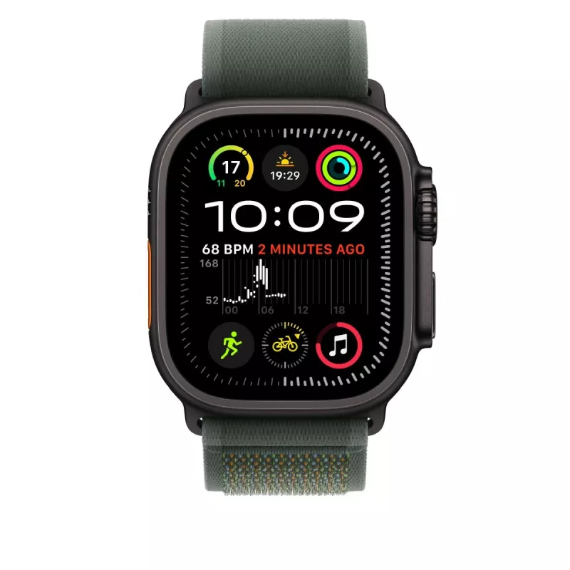 Λουράκι Apple 49mm Green Trail Loop S/M Black Titanium Finish