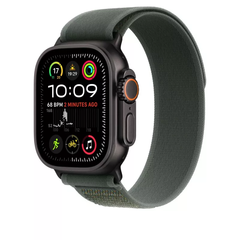 Λουράκι Apple 49mm Green Trail Loop S/M Black Titanium Finish