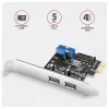 Axagon PCEU-232RS PCIe Controller 2x εξωτ. + 2x εσωτ. USB 5Gbps