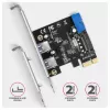 Axagon PCEU-232RS PCIe Controller 2x εξωτ. + 2x εσωτ. USB 5Gbps