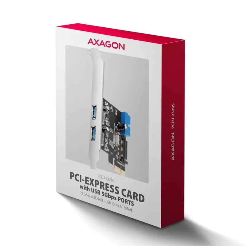 Axagon PCEU-232RS PCIe Controller 2x εξωτ. + 2x εσωτ. USB 5Gbps