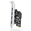 Axagon PCEU-430RS κάρτα ελεγκτή PCIe 2.0 x1, 4x εξωτερικά USB-A 5 Gbps (USB 3.2 Gen 1), Renesas PD720201, UASP, τροφοδοσία SATA 15 ακίδων