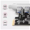 Axagon PCEU-430RS κάρτα ελεγκτή PCIe 2.0 x1, 4x εξωτερικά USB-A 5 Gbps (USB 3.2 Gen 1), Renesas PD720201, UASP, τροφοδοσία SATA 15 ακίδων