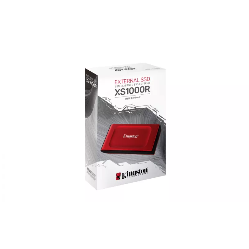 Kingston Technology 2TB XS1000 Κόκκινο Εξωτερικός USB 3.2 Gen 2 Φορητός Solid-State-Drive