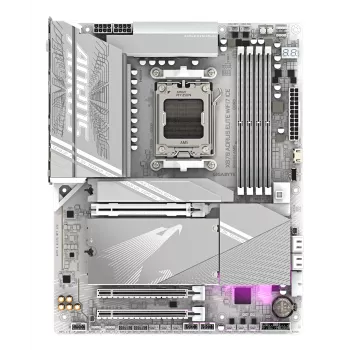 GIGABYTE X870 AORUS ELITE WIFI7 ICE Μητρική - Υποστηρίζει AMD Ryzen 9000 CPUs, 16+2+2 Φάσεις Digital VRM, έως 8200 MHz DDR5 (OC), 3xPCIe 5.0 + 1xPCIe 4.0, Wi-Fi 7, 2.5GbE LAN, USB 4