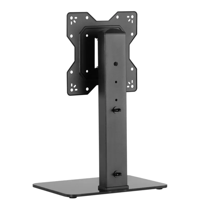 Techly ICA-LCD 323S επιτραπέζια βάση τηλεόρασης / οθόνης, 23–43 ίντσες (58,4–109,2 cm), 40 kg, περιστρεφόμενη, VESA 200x200, βάση από σκληρυμένο γυαλί, μαύρη