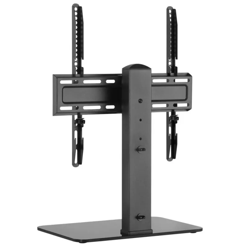 Techly ICA-LCD 323M επιτραπέζια βάση τηλεόρασης / οθόνης, 32–55 ίντσες (81,3–139,7 cm), 40 kg, περιστρεφόμενη, VESA 400x400, βάση από σκληρυμένο γυαλί, μαύρη