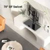 Techly ICA-LCD 323M επιτραπέζια βάση τηλεόρασης / οθόνης, 32–55 ίντσες (81,3–139,7 cm), 40 kg, περιστρεφόμενη, VESA 400x400, βάση από σκληρυμένο γυαλί, μαύρη