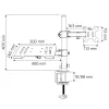 Techly ICA-LCD 174NB επιτραπέζια βάση οθόνης με ράφι για φορητό υπολογιστή, 13–32 ίντσες (33–81,3 cm), 8 kg, φορητός 12–17 ίντσες, VESA 75x75 / 100x100, μαύρη