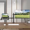 Techly ICA-LCD 174NB επιτραπέζια βάση οθόνης με ράφι για φορητό υπολογιστή, 13–32 ίντσες (33–81,3 cm), 8 kg, φορητός 12–17 ίντσες, VESA 75x75 / 100x100, μαύρη