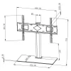 Techly ICA-LCD S07L βάση τηλεόρασης, 32-65 ιντσών (81-165,1 cm), 45 kg, VESA 600x400, βάση από ψημένο γυαλί, μαύρη