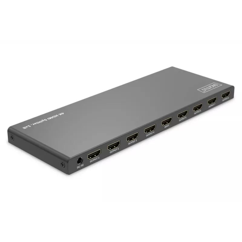 DIGITUS 1x8 HDMI splitter. 4K/60Hz HDCP 2.3. Έλεγχος EDID