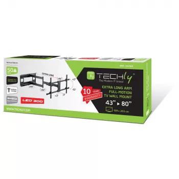 Techly ICA-PLB 490 Βάση/Stand TV 2,03 m (80 inch) Μαύρο