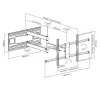 Techly ICA-PLB 490 Βάση/Stand TV 2,03 m (80 inch) Μαύρο