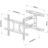 Techly 40-65 Ultra λεπτή Full Motion Επιτοίχια βάση LCD TV Μαύρο ICA-PLB 171L
