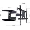 Techly 40-65 Ultra λεπτή Full Motion Επιτοίχια βάση LCD TV Μαύρο ICA-PLB 171L