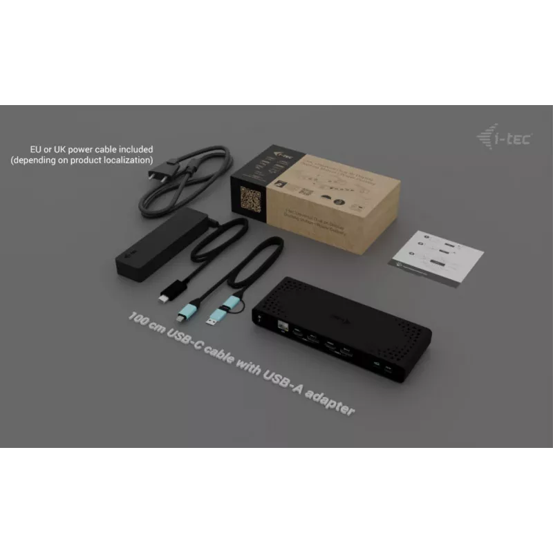 i-tec Universal Dual 4K Display Σταθμός σύνδεσης + Power Delivery 85W