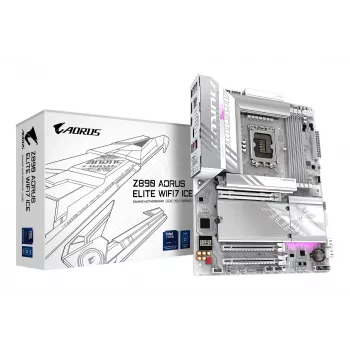 GIGABYTE Z890 AORUS ELITE WIFI7 ICE Μητρική - Υποστηρίζει Intel Core Ultra (Σειρά 2) CPUs, 16+1+2 φάσεις VRM, έως 8800MHz DDR5 (OC), 1xPCIe 5.0 + 3xPCIe 4.0, Wi-Fi 7, 2.5GbE LAN, Thunderbolt 4