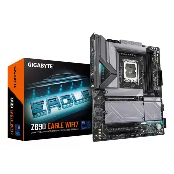 GIGABYTE Z890 EAGLE WIFI7 Μητρική - Υποστηρίζει Intel Core Ultra (Σειρά 2) CPUs, 14+1+2 φάσεις VRM, έως 8800MHz DDR5 (OC), 1xPCIe 5.0 + 3xPCIe 4.0, Wi-Fi 7, 2,5GbE LAN, USB 4