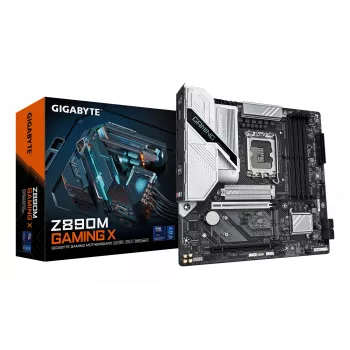 GIGABYTE Z890M GAMING X Μητρική - Υποστηρίζει Intel Core Ultra (Σειρά 2) CPUs, 8+1+2 φάσεις VRM, έως 8800MHz DDR5 (OC), 1xPCIe 5.0 + 2xPCIe 4.0, 2.5GbE LAN, USB 3.2 Gen 1