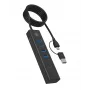 ICY BOX IB-HUB1737-C3 USB 3.2 Gen 1 (3.1 Gen 1) Type-C 5000 Mbit/s Μαύρο