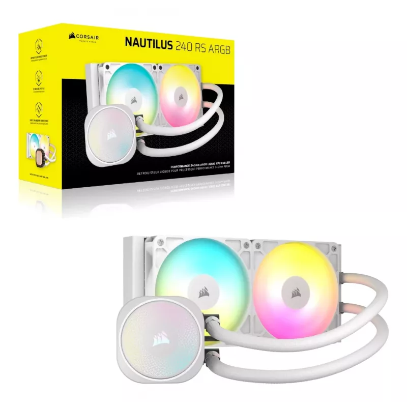 CORSAIR Nautilus 240 RS ARGB Υδρόψυκτη ψύκτρα CPU All-in-One Λευκό
